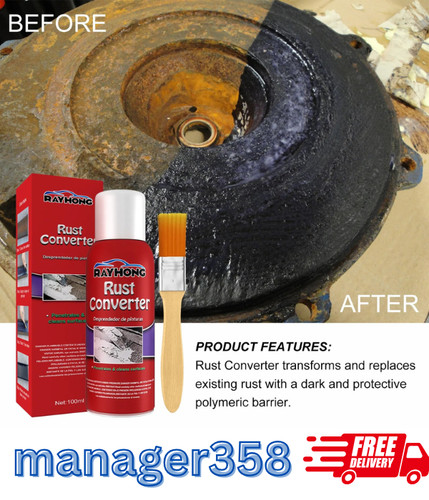 Car rust converter spray - rust,