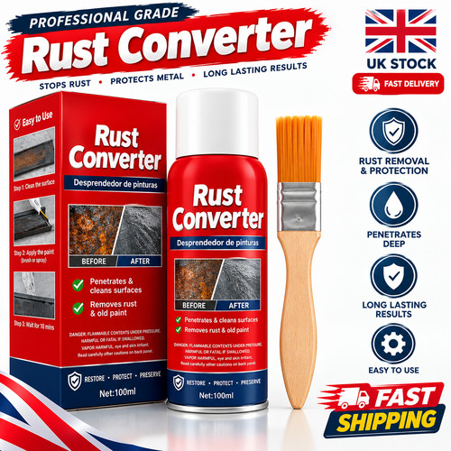 Car chassis rust converter - rust,